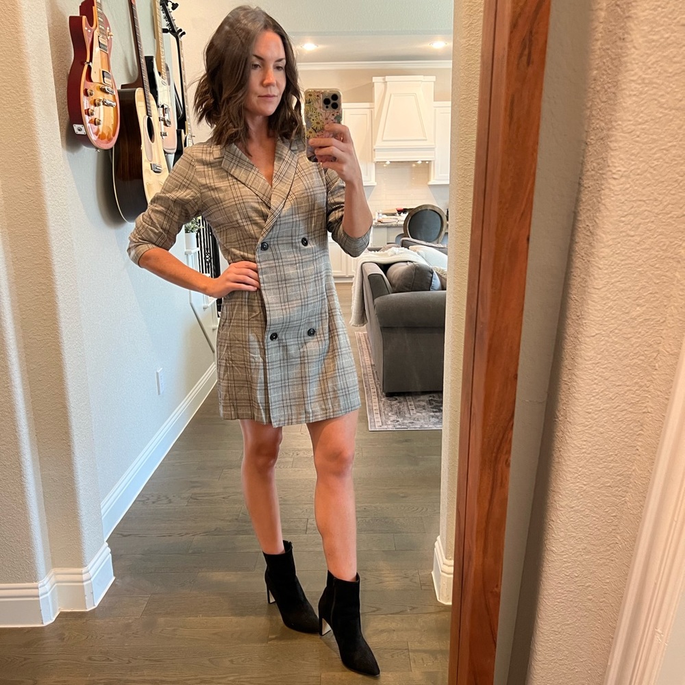 Plaid Blazer Dress from Abercrombie